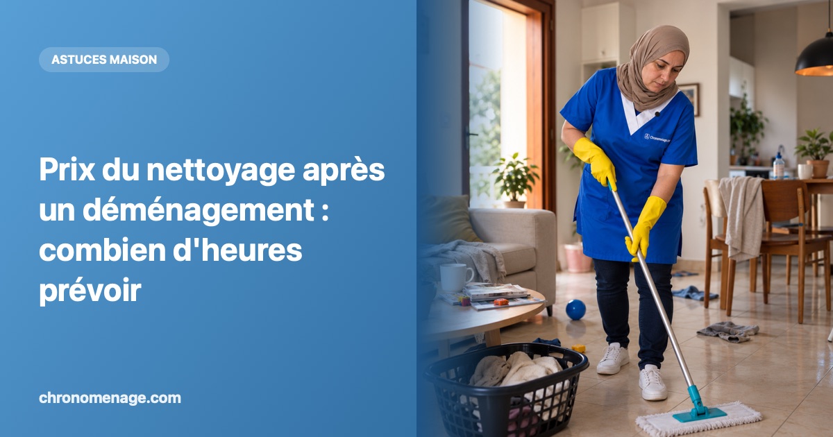 Prix du nettoyage après un déménagement : combien d'heures prévoir