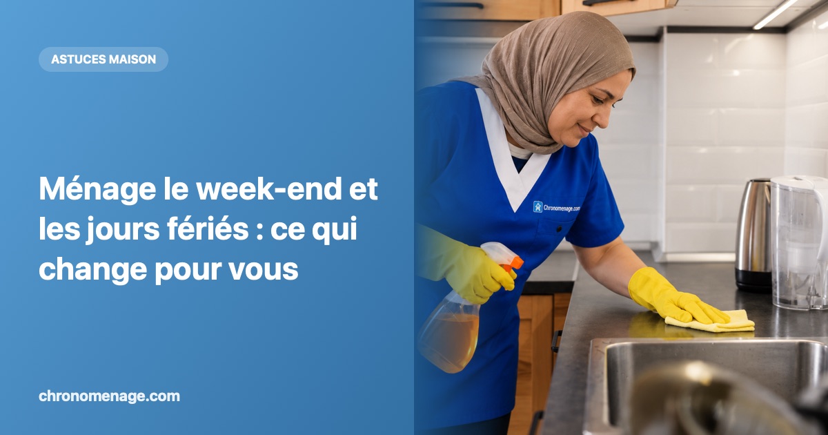 M&eacute;nage le week-end et les jours f&eacute;ri&eacute;s : ce qui change pour vous