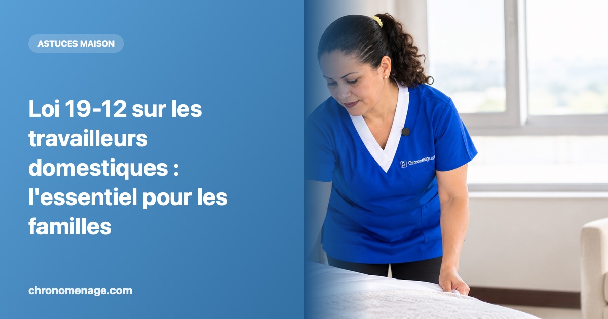 Loi 19-12 sur les travailleurs domestiques : l'essentiel pour les familles
