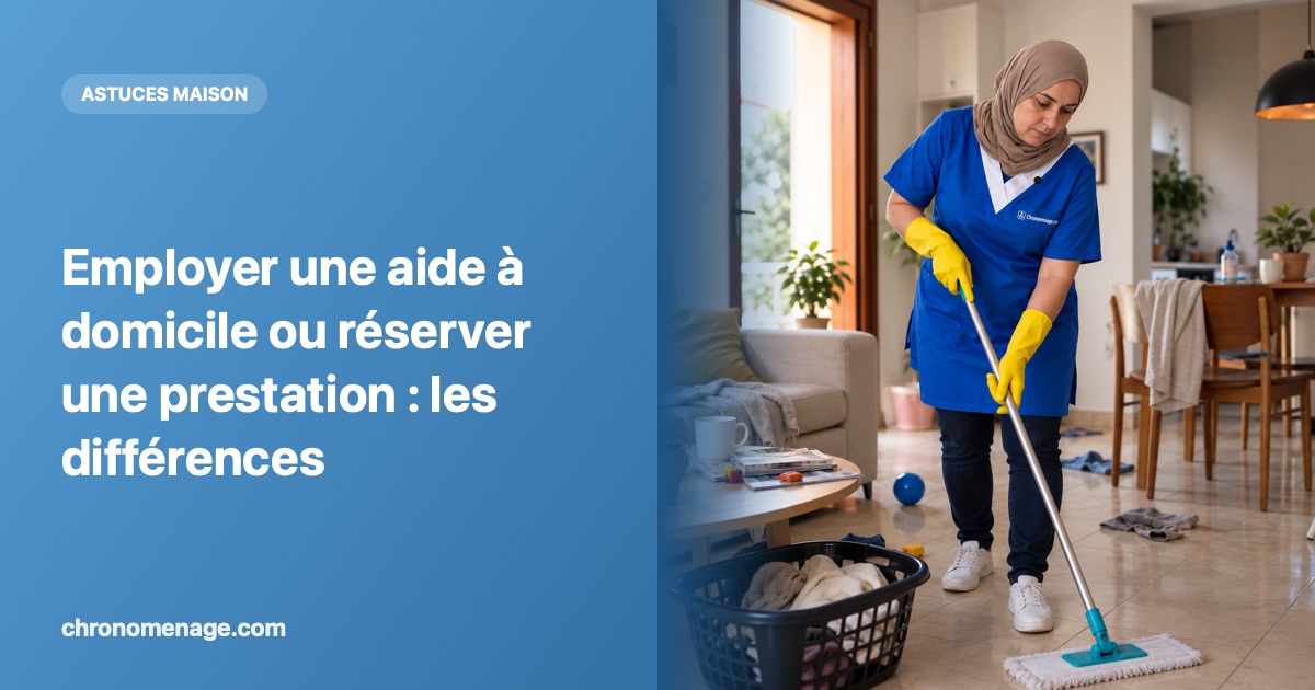 Employer une aide &agrave; domicile ou r&eacute;server une prestation : les diff&eacute;rences