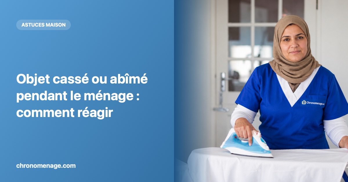 Objet cass&eacute; ou ab&icirc;m&eacute; pendant le m&eacute;nage : comment r&eacute;agir