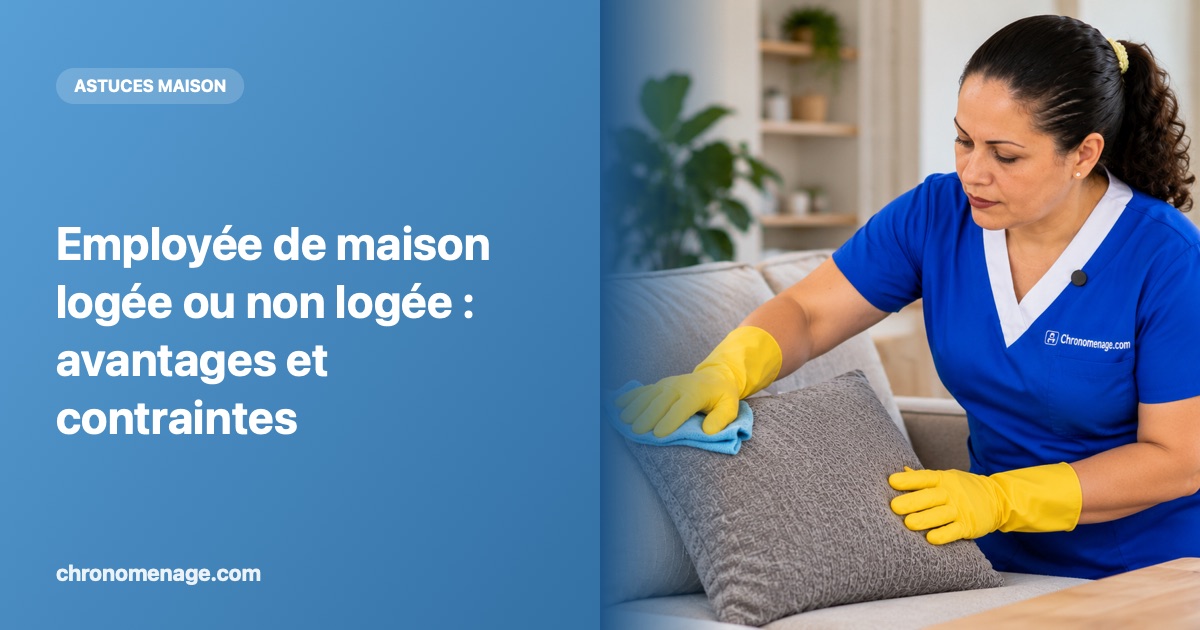 Employ&eacute;e de maison log&eacute;e ou non log&eacute;e : avantages et contraintes