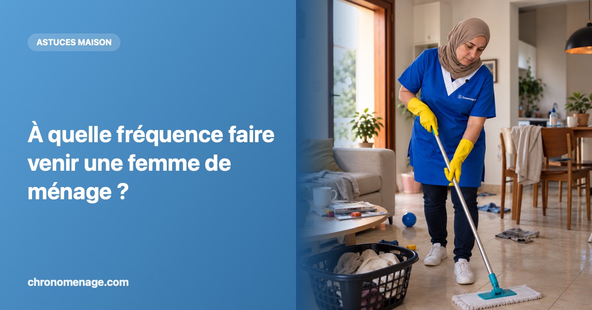 &Agrave; quelle fr&eacute;quence faire venir une femme de m&eacute;nage ?