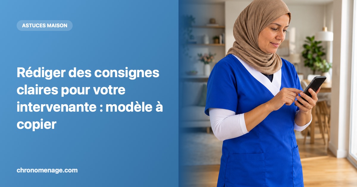 Rédiger des consignes claires pour votre intervenante : modèle à copier