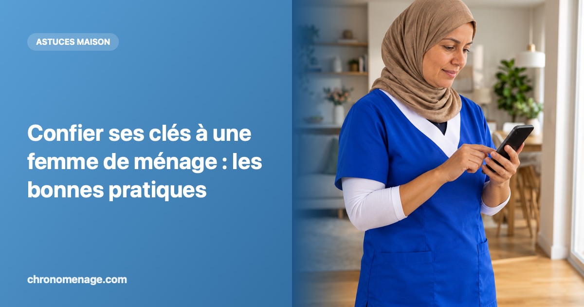 Confier ses cl&eacute;s &agrave; une femme de m&eacute;nage : les bonnes pratiques