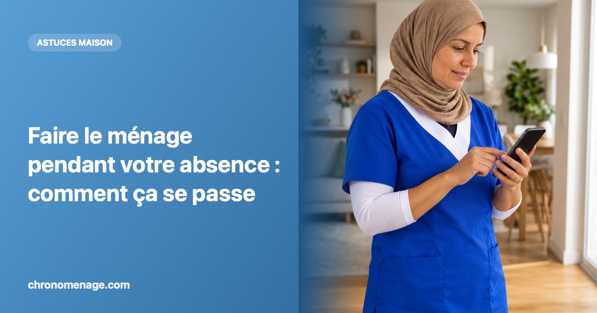 Faire le m&eacute;nage pendant votre absence : comment &ccedil;a se passe