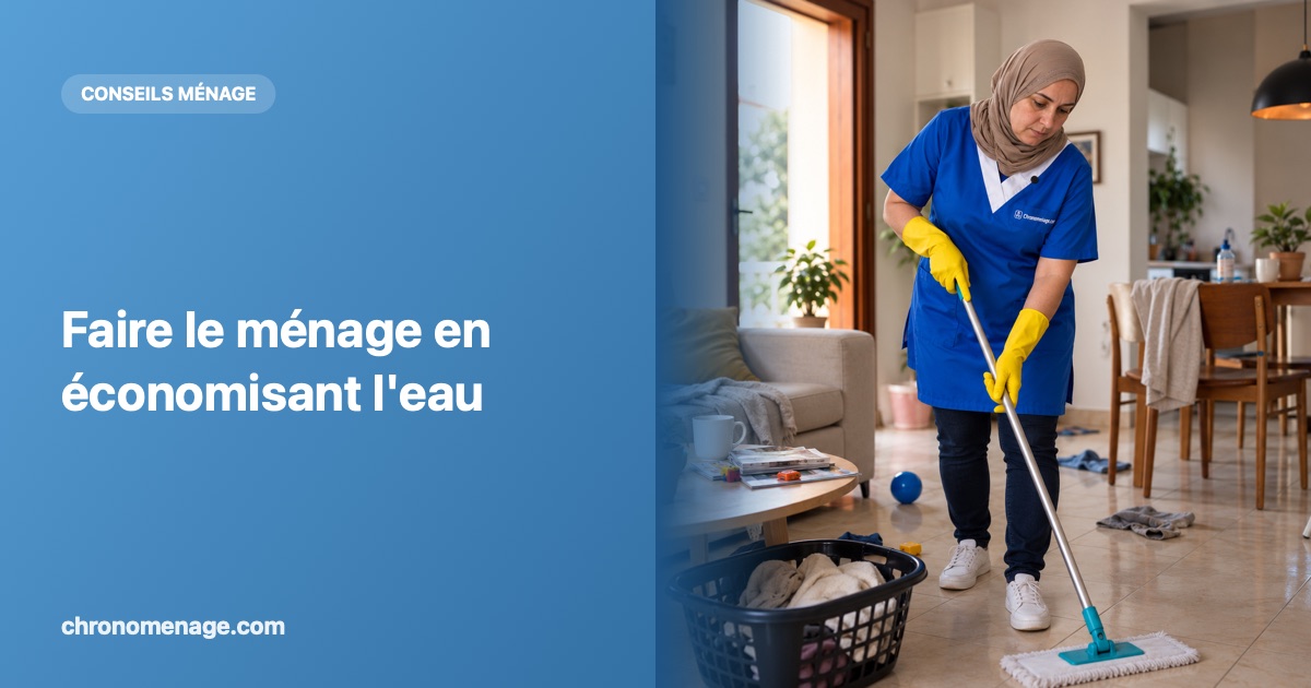Faire le m&eacute;nage en &eacute;conomisant l'eau