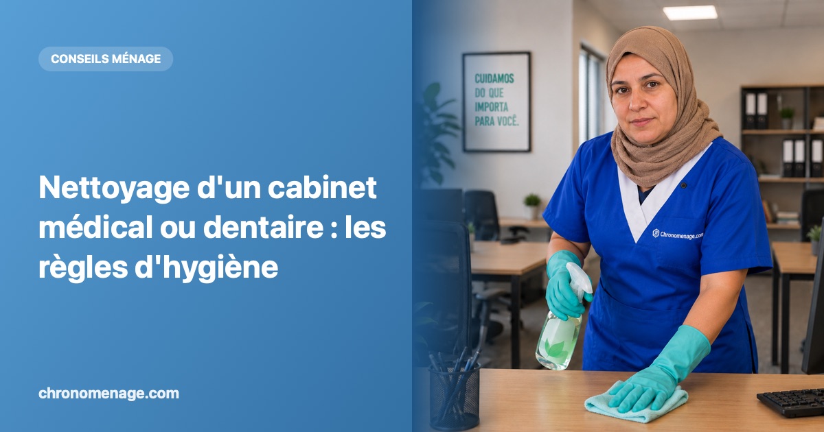 Nettoyage d'un cabinet m&eacute;dical ou dentaire : les r&egrave;gles d'hygi&egrave;ne