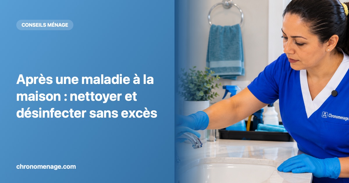 Apr&egrave;s une maladie &agrave; la maison : nettoyer et d&eacute;sinfecter sans exc&egrave;s