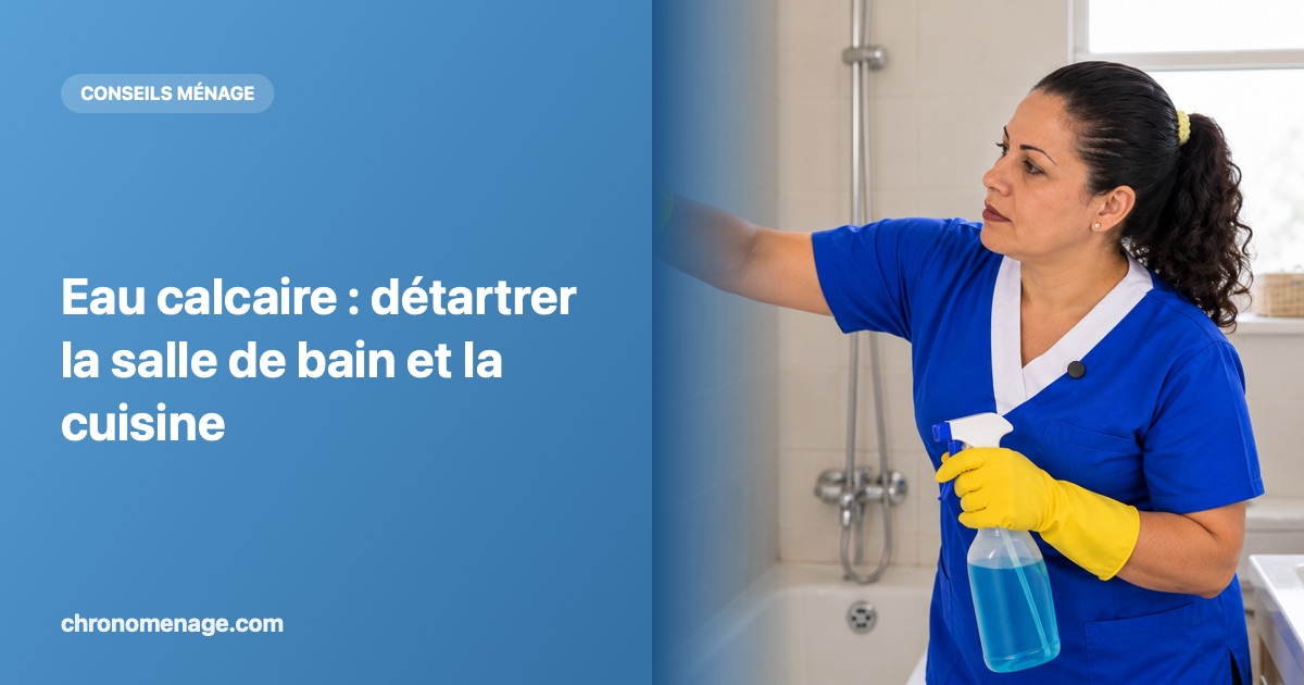 Eau calcaire : d&eacute;tartrer la salle de bain et la cuisine